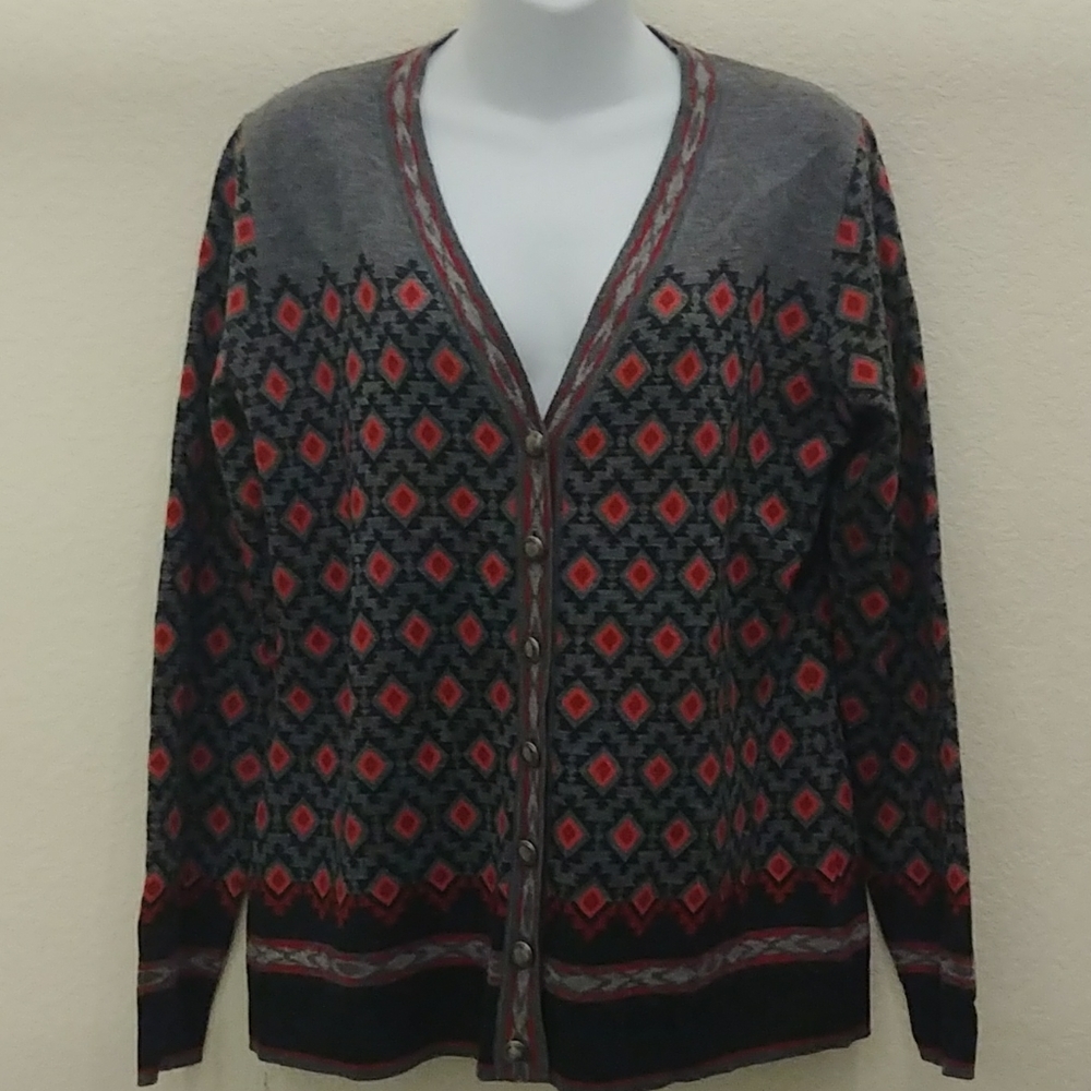 Pendleton Patterned Wool Cardigan Sweater - image 5